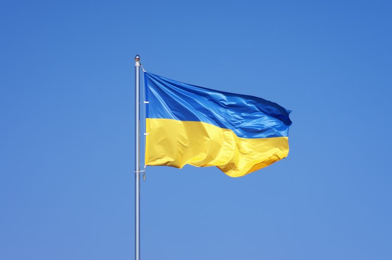 Afbeelding van een Oekraïense vlag.