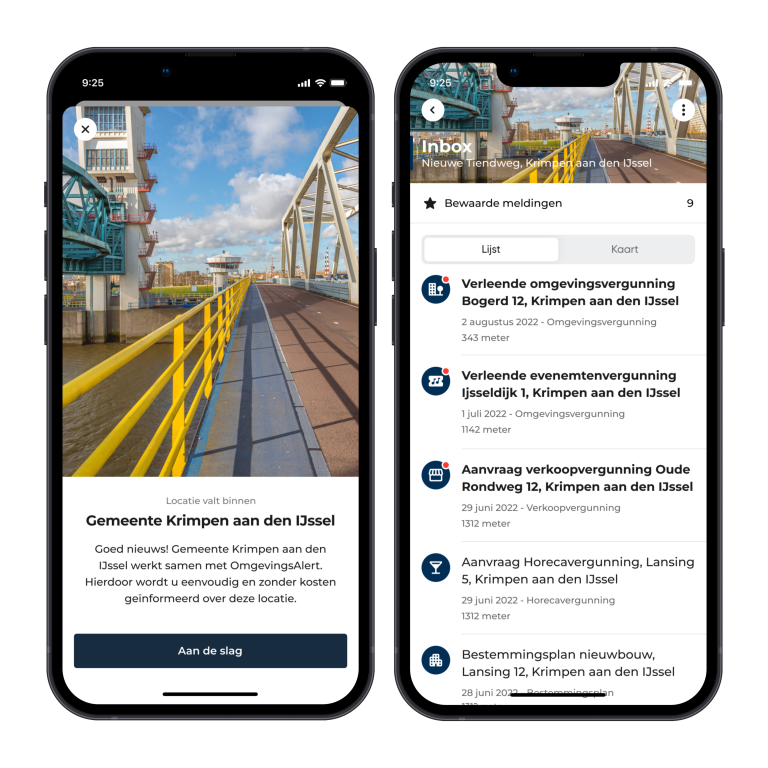 Afbeelding ter illustratie van de Omgevingsalertapp.