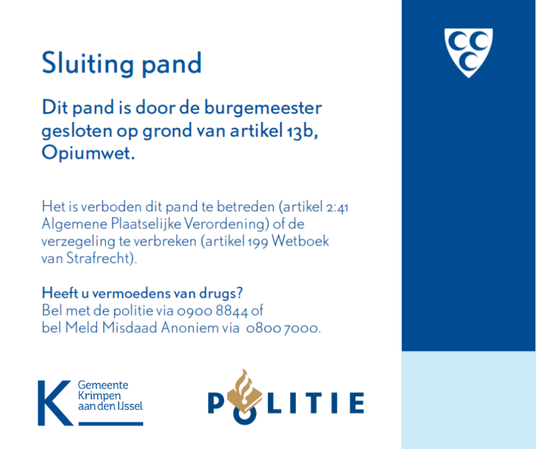 Sluiting pand