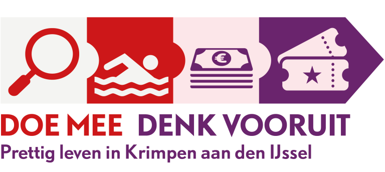 Beeldmerk van de campagne: Doe mee denk vooruit, prettig leven in Krimpen aan den IJssel.