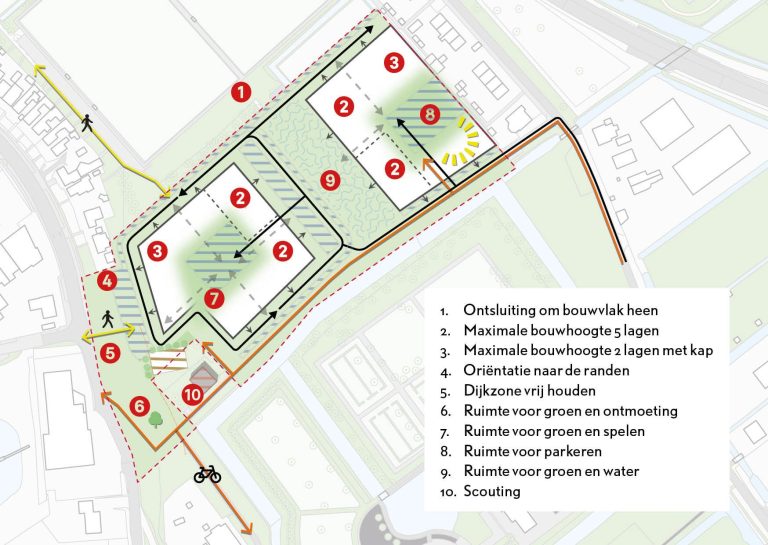 Afbeelding van een plattegrond van het gebied Toepad en omgeving.